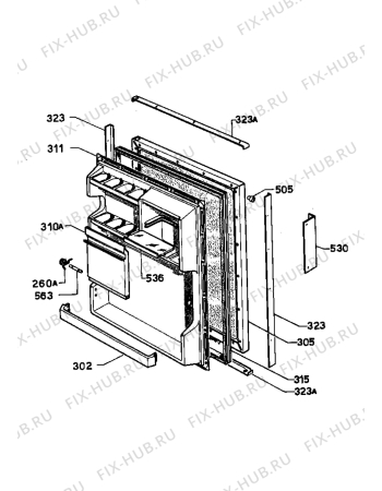 Взрыв-схема холодильника Zanussi ZP9140 - Схема узла Door 003